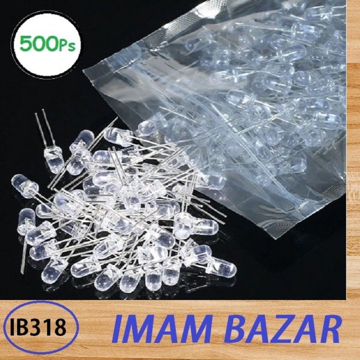 5mm%20White%20LED%20Diode%20Lights%20-%20%5BUltra%20Bright%5D%20Clear%20Transparent%20DC%203V%2020mA%20Emitting%20Diodes%20LEDs%20Bulb%20500Ps%20-%20Image%202