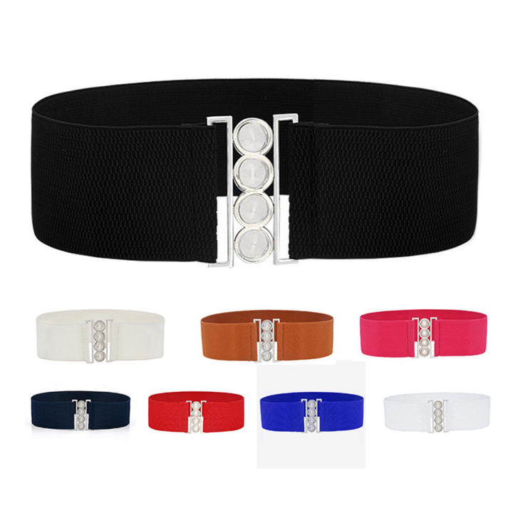 Stretchy Elastic belt Women's Wide Adjustable Waistbelt Dress belt
