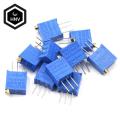 3Pcs- 3296 103 Square Cermet 10K Ohm 1/2W Vertical Potentiometer Variable Resistors 3 Pin Leads 10K Ohm Trimpot Trimmer 103 Potentiometer 25 Turn 3 Pin 3296 Adjustment Trim Pot. 