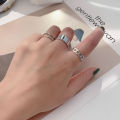 Three-piece Suit Ring/Opening Adjustable Ring Set/Vintage Drop Acrylic Ring Set Chain Jewelry Valentine's Day Gifts for Girlfriend.