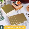 200 Pcs 3.54 Inch Mini Cake Boards, Small Square Gold Mousse Cake Cardboard Set,Cupcake Cake Base, Dessert Displays Tray,Disposable Paper Coasters,for Wedding Party Cake Pastry Cup. 