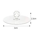 Transparent Crystal Drawer Handle Diamond Shape Self-Adhesive Hook Alpha Bridge. 