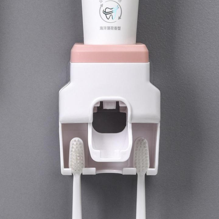Wall Mount Toothpaste Holder Toothbrush Rack Toothpaste Squeezer ...