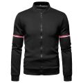 DIY Custom Logo Men Jacket Autumn Long Sleeve Slim Fit Casual Sport Zip Outdoor Tops Coat Baseball jacket. 