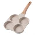 “4-Cup Nonstick Egg Frying Pan with Wooden Handle – Multi-Section Breakfast Pan”. 