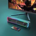 Cross-border K2853 long bluetooth audio desktop laptop USB wired desktop subwoofer dazzling speaker. 