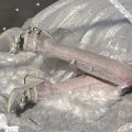 Lolita Cute Long White Bow Cross Print Over-the-Knee Stockings Women's Spring/Summer Thin Glass Filigree Transparent.