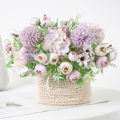 1 Bouquet Silk Cloth Artificial Flower Home Office Ornament Wedding Party Decor.