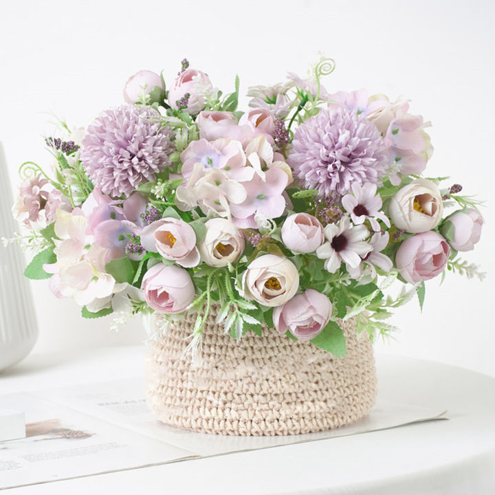 1%20Bouquet%20Silk%20Cloth%20Artificial%20Flower%20Home%20Office%20Ornament%20Wedding%20Party%20Decor%20-%20Image%206