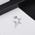 Pentagonal Star Ear Studs New Gothic Y2K Punk Design Earrings Removable for Men Women. 