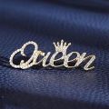 Queen Brooch hijab Pins Rhinestone Brooch Cute Letter Queen Brooch Decor Brooch Pin Jewelry Gift.