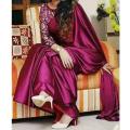 Japani Soft Silk Sharee For Women - Deep Jam - Sari - শাড়ি. 