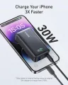 Anker Power Bank, 533 Power Bank (PowerCore 30W), Power IQ 3.0 Portable Charger with PD 30W Max Output, 10,000mAh Battery Pack for iPhone 15/14 Series. 