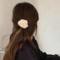 White Camellia Rose Hairpins Retro Brooch Flower Disc Hairclips Fabric Hair Clow Wedding Hair Bow Headwear Fashion Accessories.