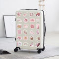 50/100PCS Simple Cute Pink Sweety Girl Style Graffiti Stickers for Bicycle Hand Account Pencil Case Decals.