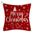 【Toy life hall】Throw Case Universal One Printed Flax Comfortable Christmas Cushion Cover for Home. 