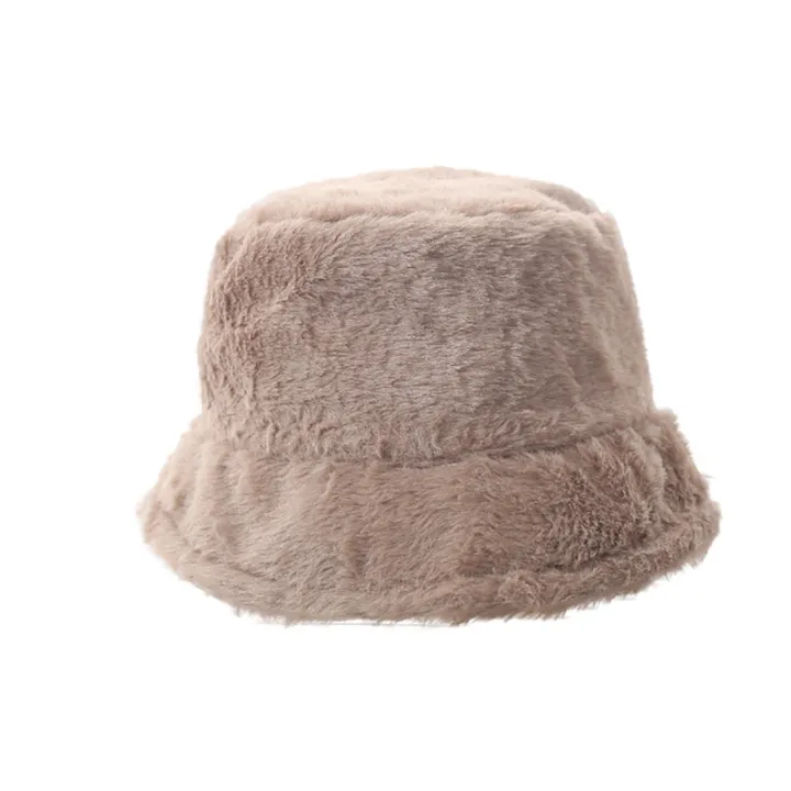 Korean%20Fashion%20Winter%20Furry%20Warm%20Bucket%20Hats%20For%20Women%20Lady%20Cute%20Plush%20Solid%20Color%20Windproof%20Thicken%20Outdoor%20Fisherman%20Cap%20Hat%20-%20Image%202