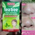 B Formula Tea Tree Deep Cleansing Nose Pore Strips 6pcs White. 