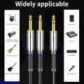 RUZUO 6.5mm to Double 6.5mm AudioCable Male to Male Aux Cable for MixerSpeaker Amplifier 6.5 to 6.5 TRS CableAudio. 