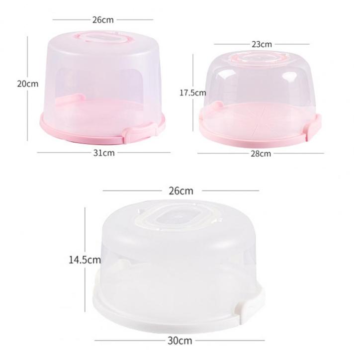 【support】 Practical Cake Box Dust Proof Plastic Pastry Storage Boxes Dessert Container Cake Carrier For Carrying