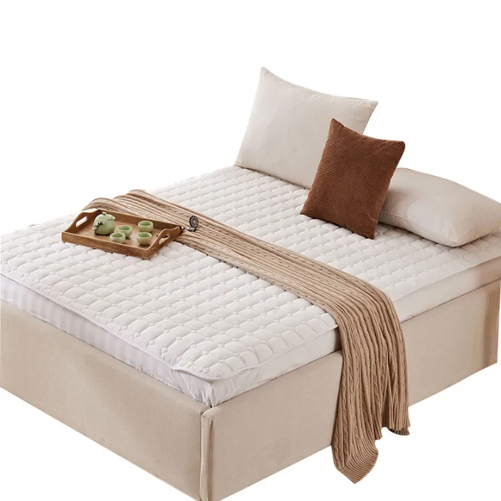 Factory%20supply%20interwoven%20cotton%20protective%20mat%20hotel%20room%20protective%20mat%20hotel%20mattress%20bed%20upholstered%20pad%20wholesale%20-%20Image%205