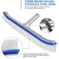 Pool Brush, Swimming Pool Wall & Tile Brush 18 Inch Swimming Pool Cleaning Pole Brush Head Replacement Brush,Blue.