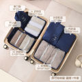 Travel seven piece set, and lage multifunctional clothing sorting storage bag, travel bag. 