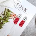 100Pcs Keychain Tassels Faux Suede Leather Tassel Pendants Keychain Decoration for DIY Crafts Making Supplies.