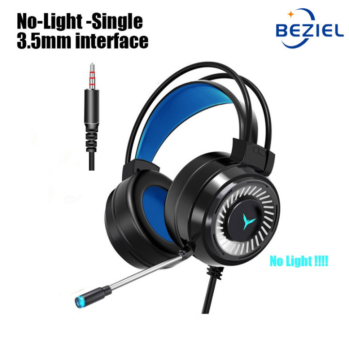 【FUPANG】BEZ Gaming LED Mic Stereo Headphones Noise Earphone