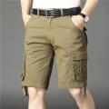 Summer Multi-Pocket Workwear Shorts Men's Loose Straight Casual Sports Capris Cotton Large Size Fifth Pants Tide. 