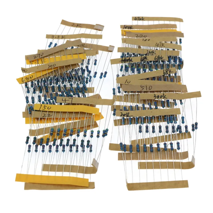 300PCS%201/4W%201%25%20Carbon%20Film%20Resistors%20Kit%2010%20to%201M%20Ohm%2030%20Values%20Metal%20Resistors%20with%20Individually%20Labeled%20-%20Image%203