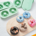 Non-Stick 2-Cavity Doughnut Baking Mold DIY Silicone Silicone Baking Pan Cake Mold Muffins.