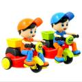 New Mini Cartoon Inetia Tricycle Delivery Boy Model And Girl Toy.