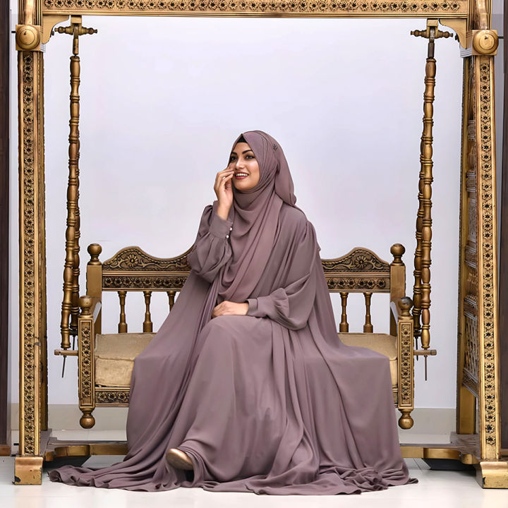 Abaya E Mohona 400+ for Women - Premium Cherry Georgette Dubai Outwear