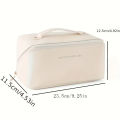 Large Capacity Waterproof Cosmetic Bag – Stylish PU Leather Travel Organizer.