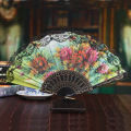 Folding Fan 1PC Lace Hand Held Folding Fan Dance Party Wedding Decor Fan Chinese Hand Fan. 