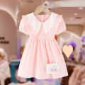 Girls Dress Summer 2024 New Children's Clothes Little Girl Little Fresh Princess Dress Foreign Style Thin Skirt Tide. 