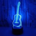 Creative LED Night Light 7 Color Chang 3D Guitar Shape Touch Lamp Decorative 11UA.