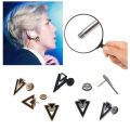 Unisex Women Men Earrings Stainless Steel Piercing Nail Screw Cross Stud Earrings Punk Helix Ear Piercings Fashion Jewelry.