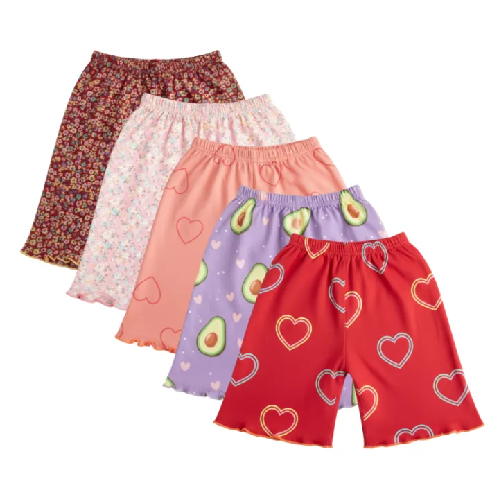 10pcs%20Half%20Pant%20for%20Baby%20Girl%20%7C%20Soft%20%20Printed%20Cotton%20Piku%20Pant%20-%20Multicolor%20Combo%20Pack%20-%20Image%202