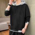 Men Casual Harajuku Sweatshirt Hoodies Male Solid Color Pullover Tops Spring Autumn Fashion Mens Hooded Sweatshirt Clothing. 
