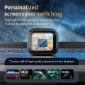 Bluetooth V5.4 Earphone Noise Cancellation Color Screen Touch, White. 