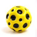 1pc Hole Soft Bouncy Ball Toy Anti-fall Moon Anti-stress Shape Porous Bouncy Ball Kids Indoor Outdoor Toy Ergonomic Design.