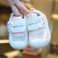 Summer Boys Soft Sole 1 to 2 Year Old Walking Female Baby Hollow Mesh Spring and Autumn Breathable Board Shoes.