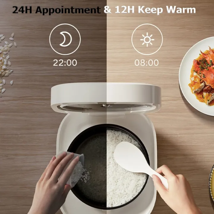 XIAOMI%20MIJIA%20Rice%20Cooker%20N1,%203L%20Multifunctional%20Rice%20Cooker,%20Slow%20Cooker,%2028%20minutes%20Fast%20Cooking%20with%20LED%20Time%20Display,%208%20Cooking%20Menus,%2024H%20Appointment%20-%20Image%203
