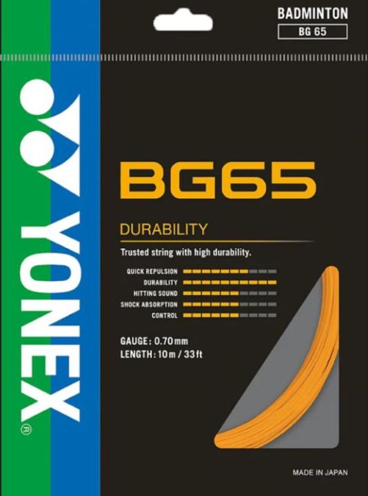 Yonex BG 65 Titanium Soft / Hard Feeling Hi Tension Badminton Racket String