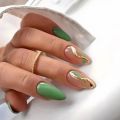 24Pcs Short Round Head False Nails Glitter Pink Almond Nails French Full Cover Press on Nails Wearable Nail Tips Manicure.