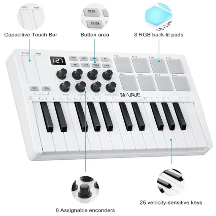 25-Key%20MIDI%20Keyboard%20Controller%20Intelligent%20Portable%20Composition%20Drum%20Pad%20Electronic%20Music%20Flute%20Controller%20Suitable,%20Fine%20Workmanship%20-%20Image%206
