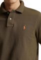 RL Men'S Custom Slim Fit Small Pony Embroidered Polo Shirt- Olive. 