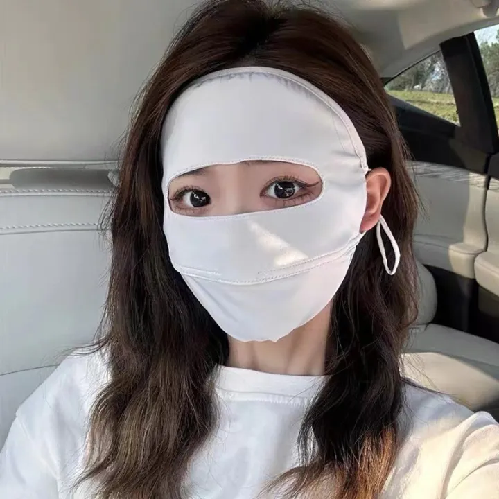 Outdoor%20Sunscreen%20Mask%20Women%20Girl%20Ice%20Silk%20Face%20Mask%20Breathable%20Face%20Cover%20Driving%20Riding%20Hiking%20Hunting%20Running%20Sport%20Mask%20Sunlight%20Mall%20-%20Image%203